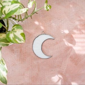 Crescent Moon Stained Glass Decor